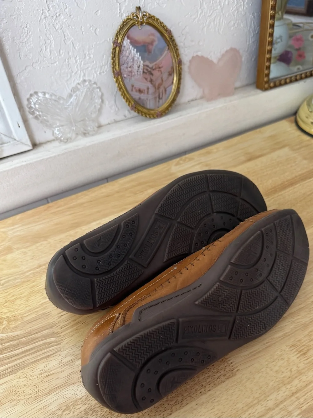 Pikolinos Brown Leather Slip-On Loafers Comfort Shoes EU 43 Classic Casual
